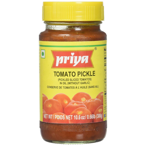 Priya Tomato Pickle without Garlic (300g) - Indian Ginger