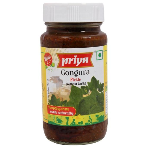 Priya Gongura without Garlic (300g) - Indian Ginger