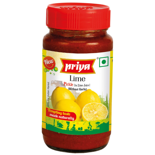 Priya Lime Pickle in Lime Juice (300g) - Indian Ginger