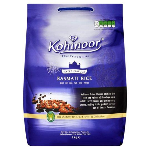 Kohinoor Extra Flavour Platinum Basmati Rice (5kg) - Indian Ginger