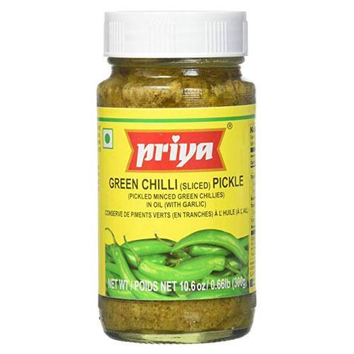 Priya Green Chill Pickle (300g) - Indian Ginger