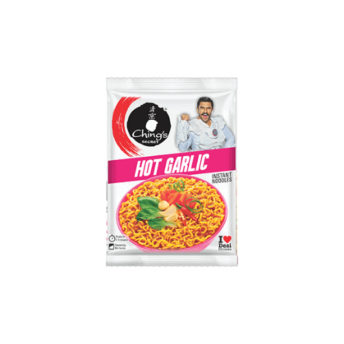 Chings Secret Hot Garlic Instant Noodles (60g) - Indian Ginger