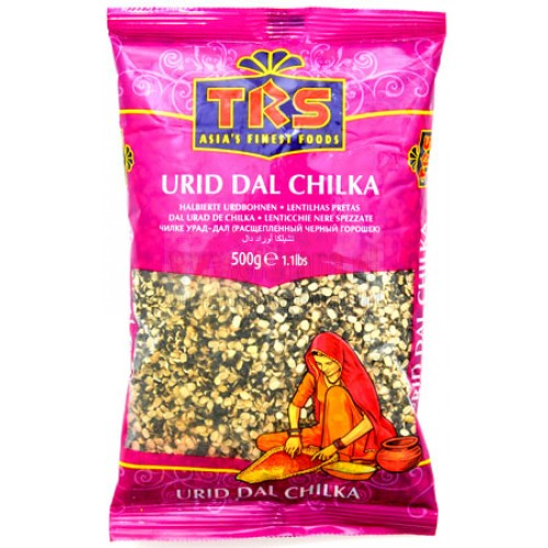 TRS Urad Dal Split (Urid Dal Chilka) - With Skin (500g) - Indian Ginger