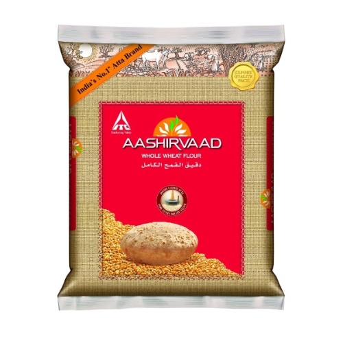 Aashirvaad Whole Wheat Atta - Export Pack (5Kg) - Indian Ginger