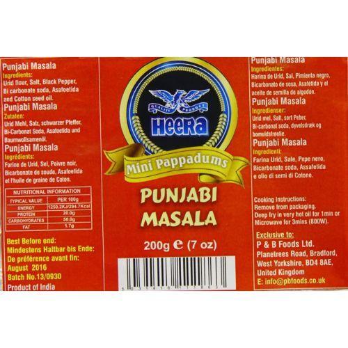 Heera Mini Papad - Punjabi Masala (200g) - Indian Ginger