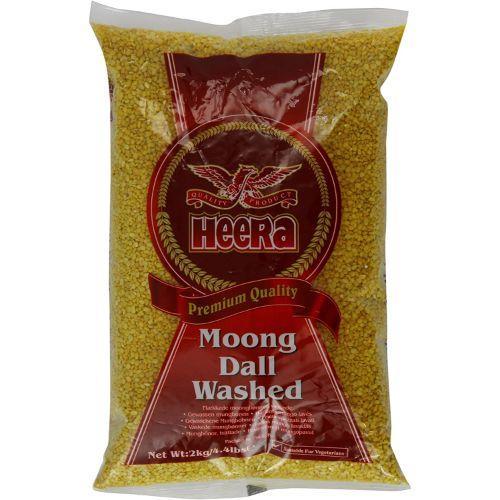 Heera Moong Dal Split (Mung Dal Washed) - Without Skin (2kg) - Indian Ginger