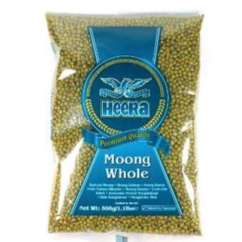 Heera Moong Dal Whole (Mung Beans) - With Skin (500g) - Indian Ginger