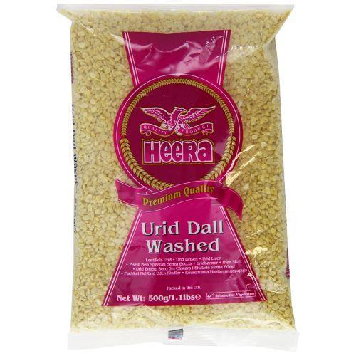 Heera Urad Dal Split (Urid Dal Washed) - Without Skin (500g) - Indian Ginger