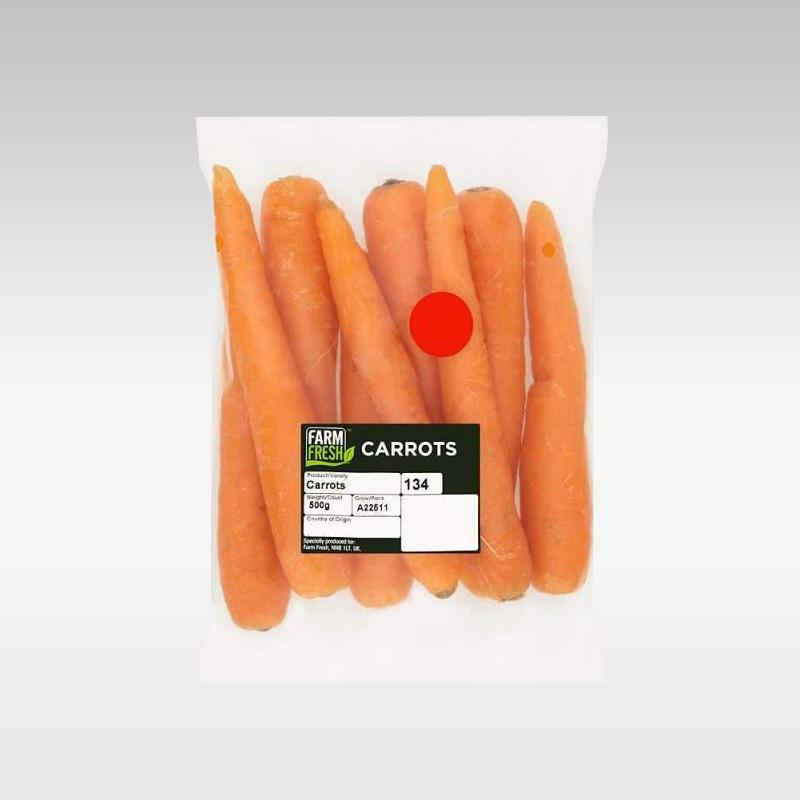 Polished Carrots 500g - Indian Ginger