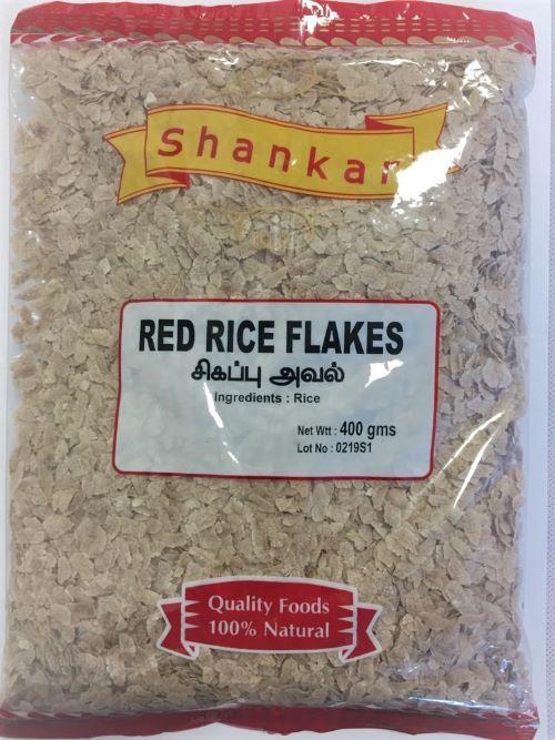 Shankar Red Poha / Red Rice Flakes (400g) - Indian Ginger