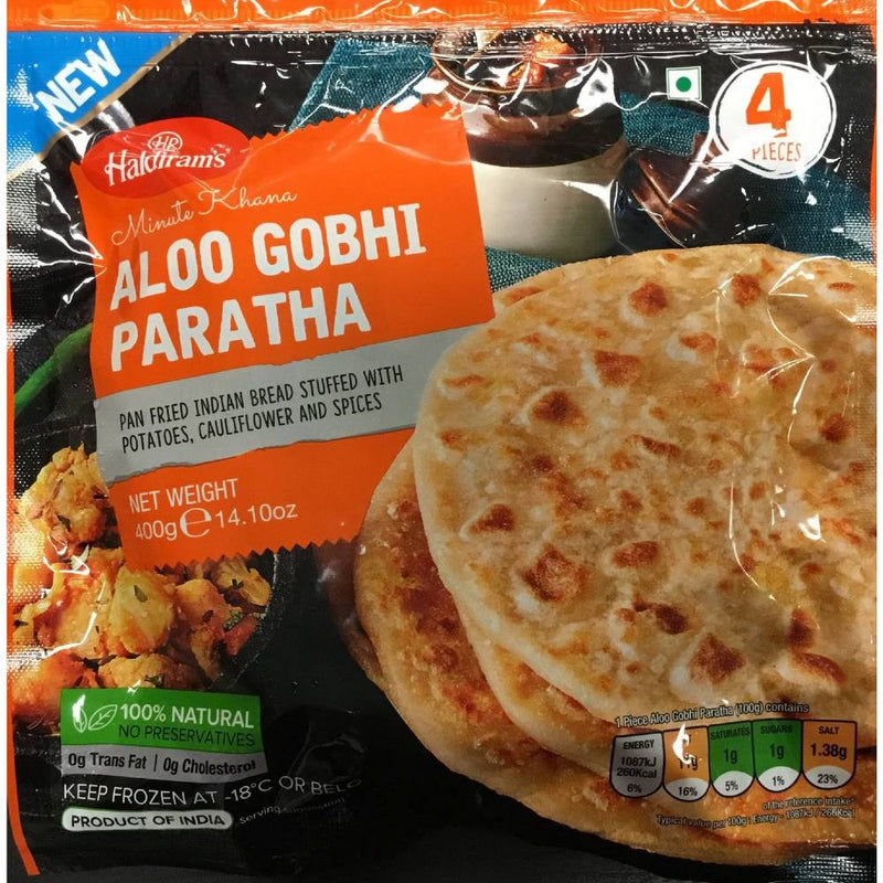 Haldiram's Aloo Gobhi Paratha - 4 pieces - Indian Ginger