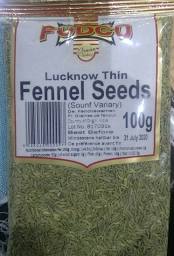 FUDCO FENNEL SEEDS LUCKNOW THIN-100g - Indian Ginger