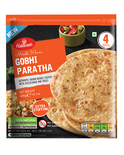 Haldiram's Gobhi Paratha - 4 pieces - Indian Ginger