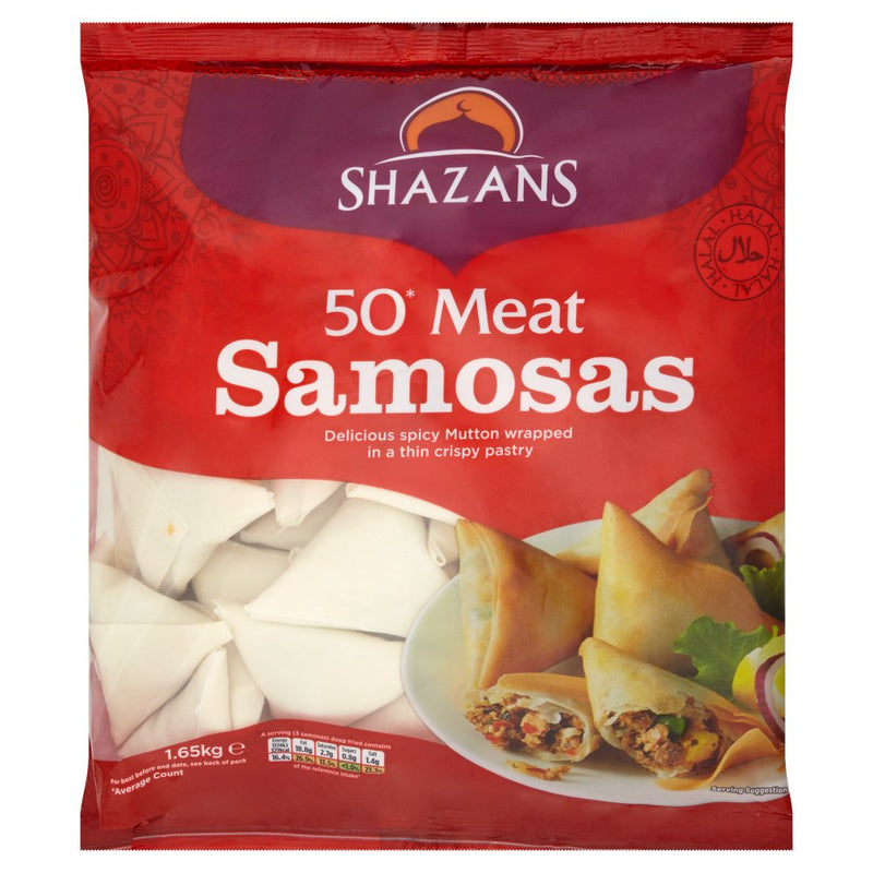 Shazans Meat Samosa (Pack of 50) - Indian Ginger